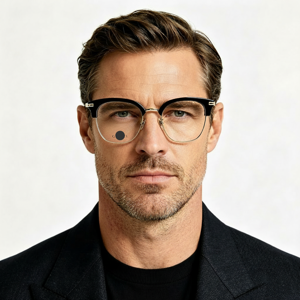 Clubmaster-Style Eyeglasses